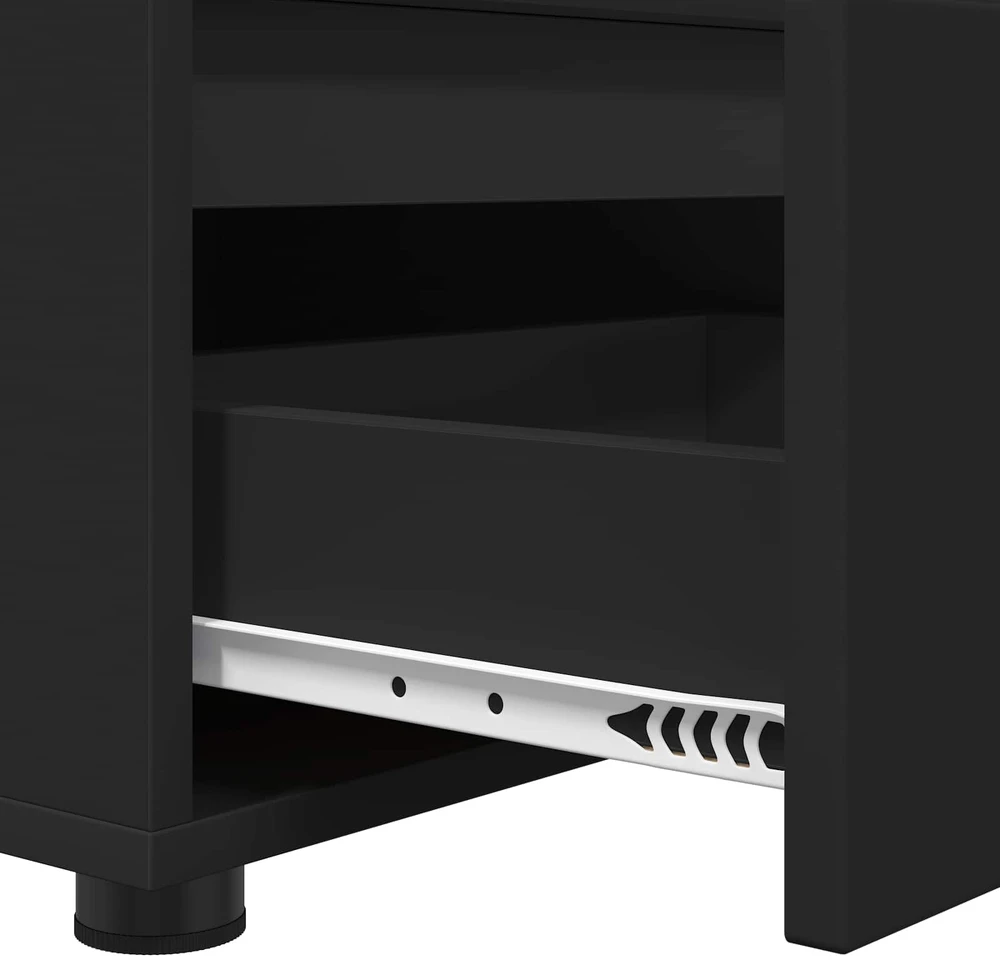 TV staliukas Televizoriaus spintelė 100 x 48 x 43 cm Juoda Apdirbta mediena