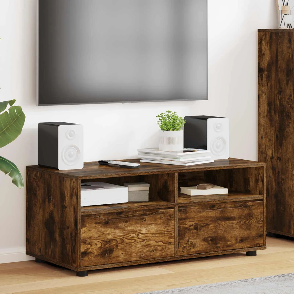 TV staliukas Televizoriaus spintelė 100 x 48 x 43 cm Rūkyta ąžuolas