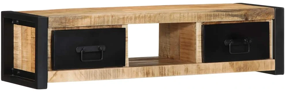TV staliukas televizoriaus spintelė 100x30x25 cm Masyvus Rough Wood Mango