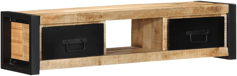 TV staliukas televizoriaus spintelė 100x30x25 cm Masyvus Rough Wood Mango