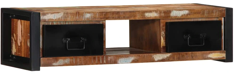 TV staliukas televizoriaus spintelė 100x30x25 cm Regeneruota medžio masyva