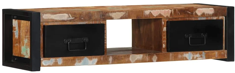 TV staliukas televizoriaus spintelė 100x30x25 cm Regeneruota medžio masyva