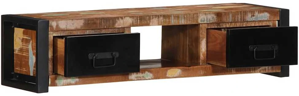 TV staliukas televizoriaus spintelė 100x30x25 cm Regeneruota medžio masyva
