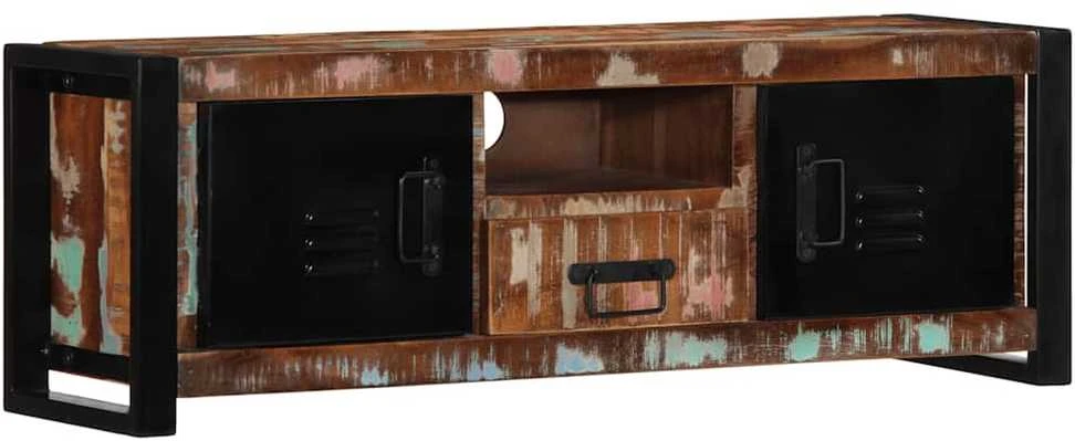 TV staliukas televizoriaus spintelė 100x30x35 cm Regeneruota medžio masyva
