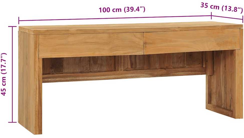 TV staliukas Televizoriaus spintelė, 100x30x45cm, tikmedžio medienos masyvas