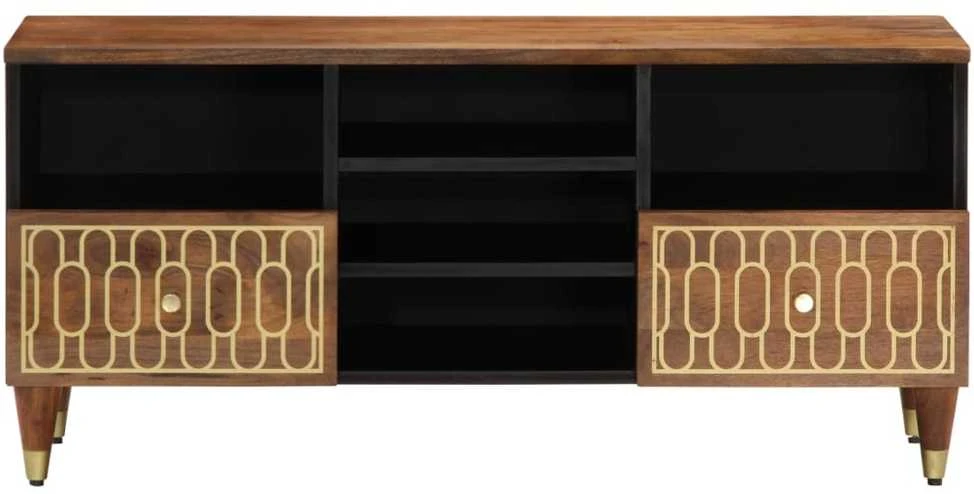 Televizoriaus spintelė, 100x33x46cm, mango medienos masyvas