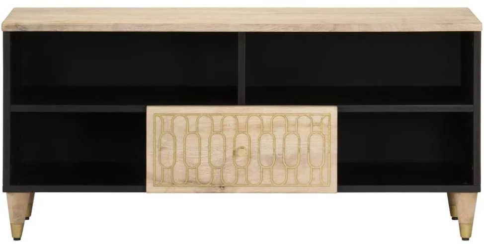 TV staliukas Televizoriaus spintelė, 100x33x46cm, mango medienos masyvas