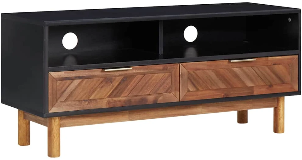TV staliukas Televizoriaus spintelė, 100x35x45cm, akacijos masyvas ir MDF