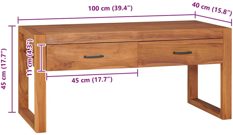 TV staliukas Televizoriaus spintelė, 100x40x45cm, tikmedžio mediena