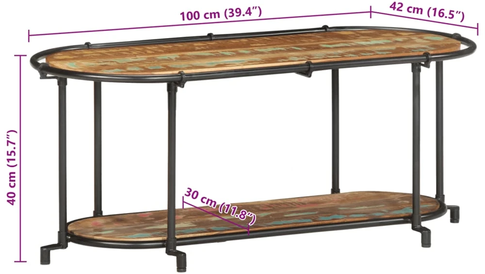 Televizoriaus spintelė, 100x42x40cm, perdirbta mediena