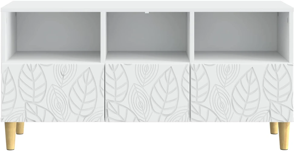 TV staliukas Televizoriaus spintelė 102 x 34,5 x 50 cm Balta