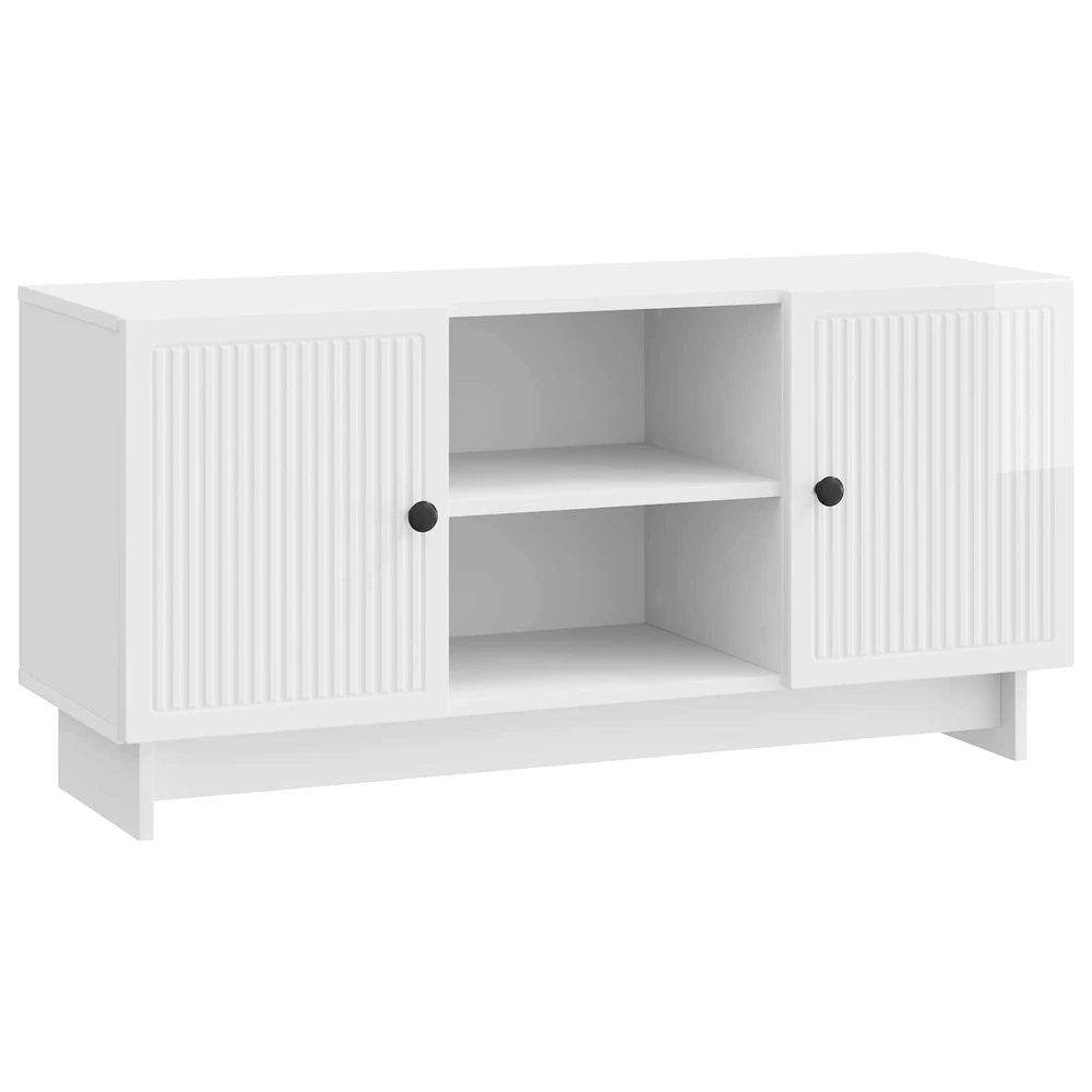 TV staliukas Televizoriaus spintelė 102 x 34,5 x 50 cm Itin blizgi balta