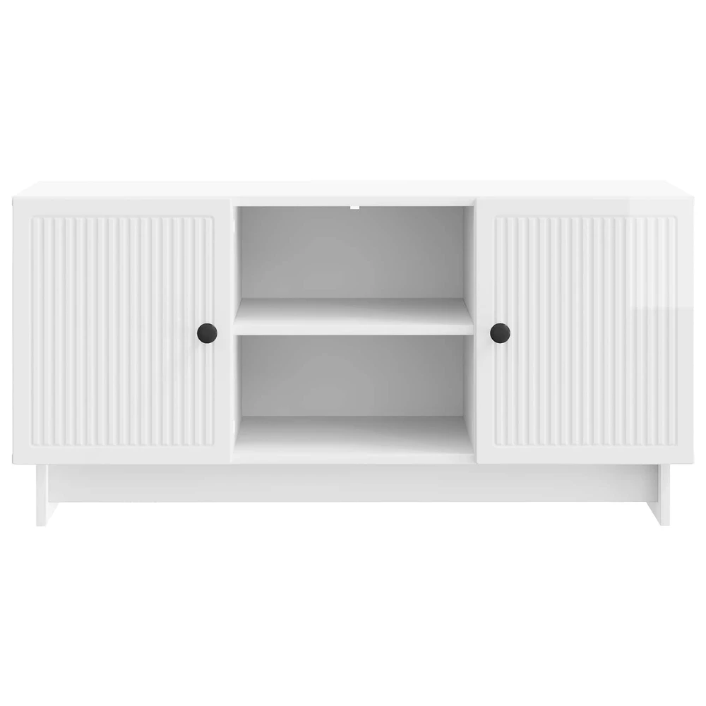 TV staliukas Televizoriaus spintelė 102 x 34,5 x 50 cm Itin blizgi balta