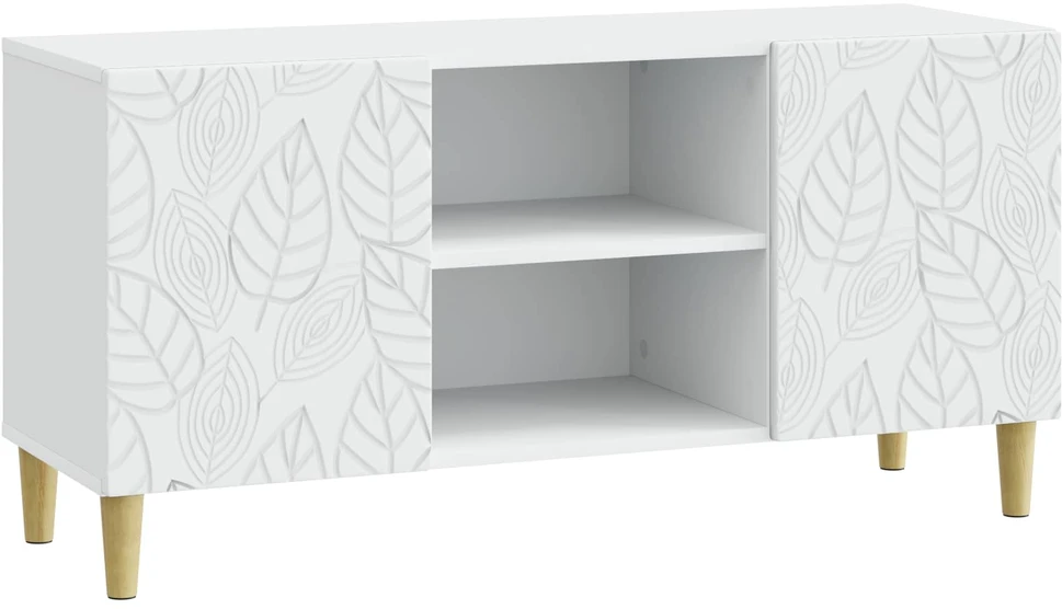TV staliukas Televizoriaus spintelė 102 x 34,5 x 50 cm Balta