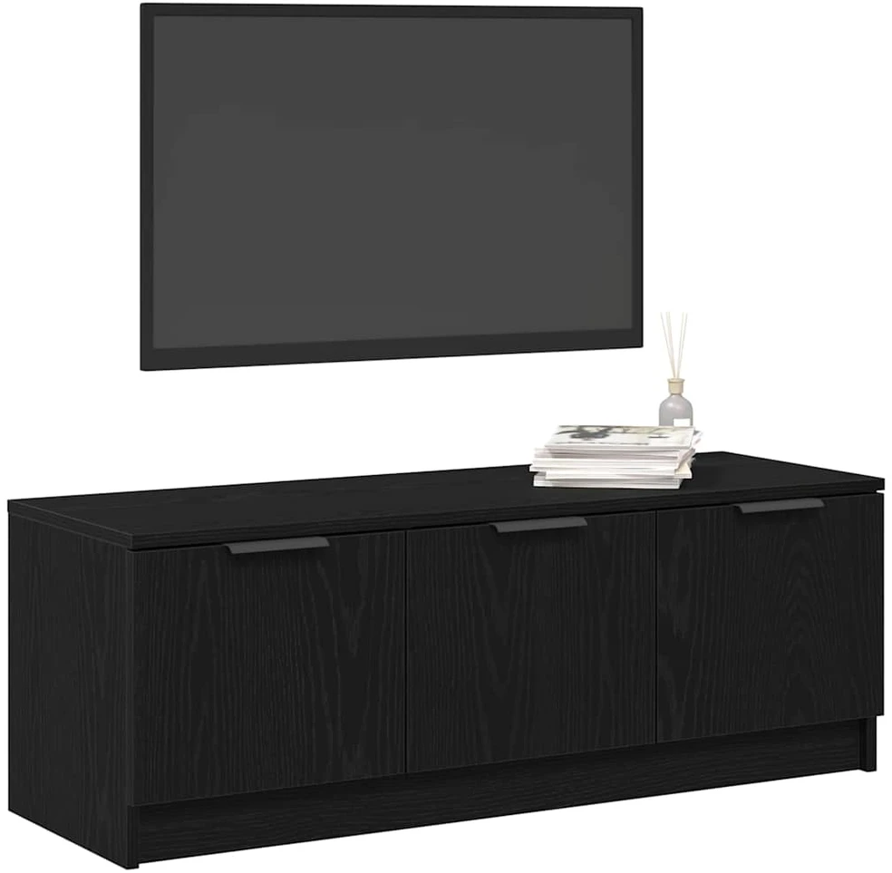 TV staliukas Televizoriaus spintelė 102 x 35 x 36,5 cm Juodas ąžuolas