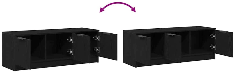 TV staliukas Televizoriaus spintelė 102 x 35 x 36,5 cm Juodas ąžuolas