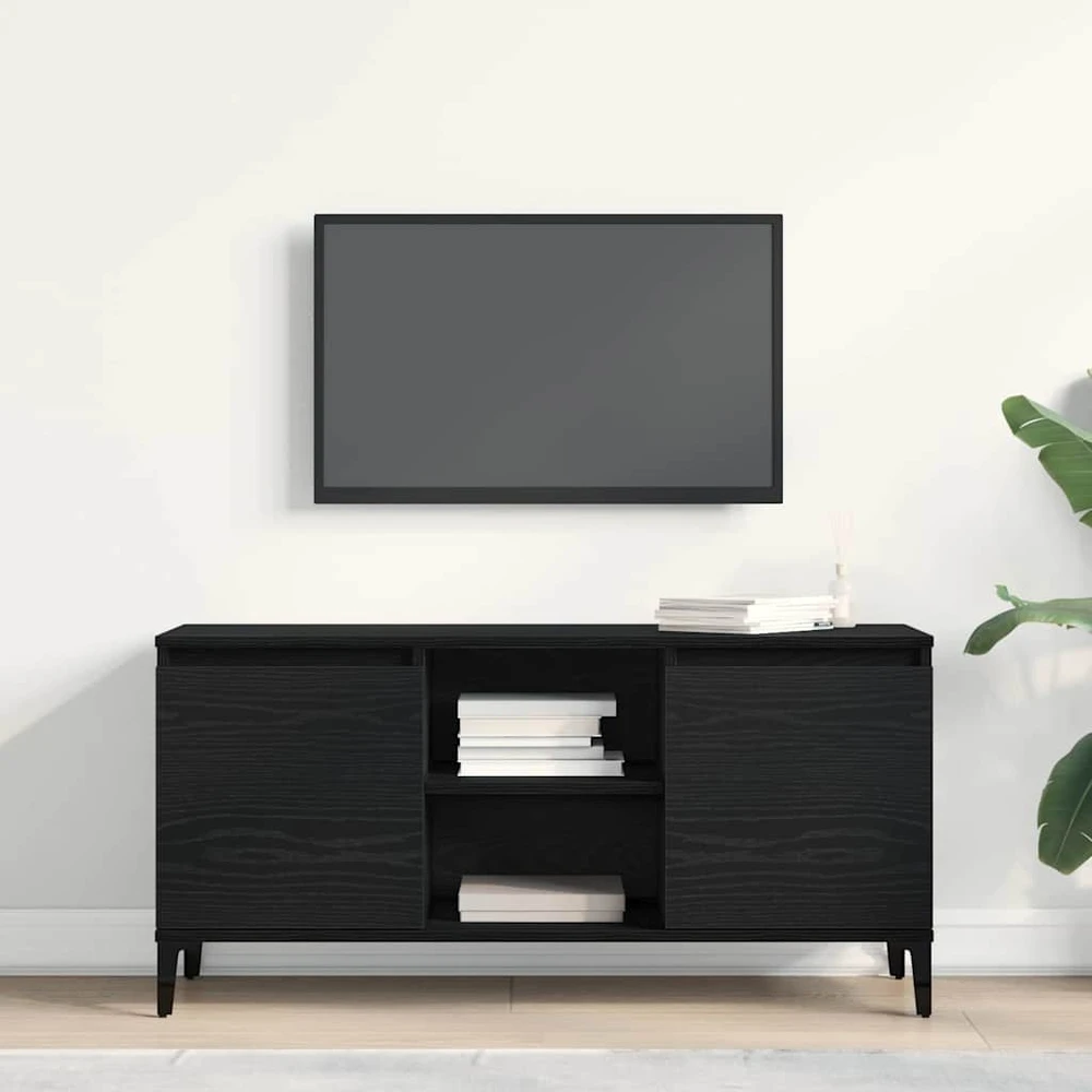 TV staliukas Televizoriaus spintelė 102 x 35 x 50 cm Juodas ąžuolas
