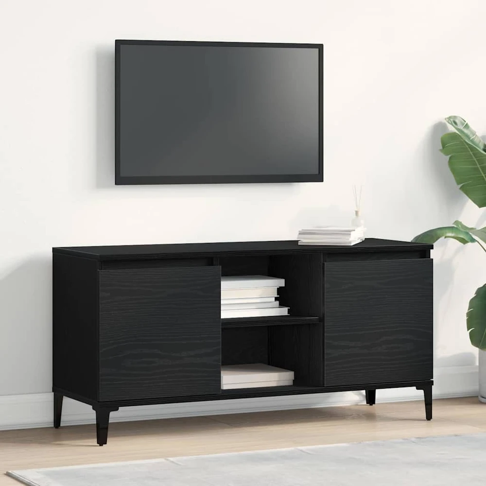 TV staliukas Televizoriaus spintelė 102 x 35 x 50 cm Juodas ąžuolas