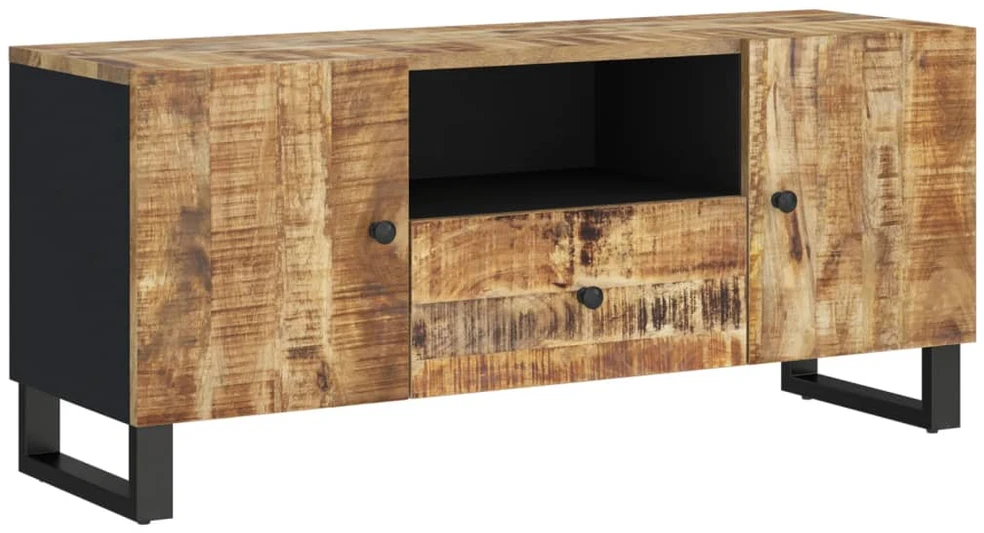 TV staliukas Televizoriaus spintelė, 105x33,5x46cm, mango/apdirbta mediena