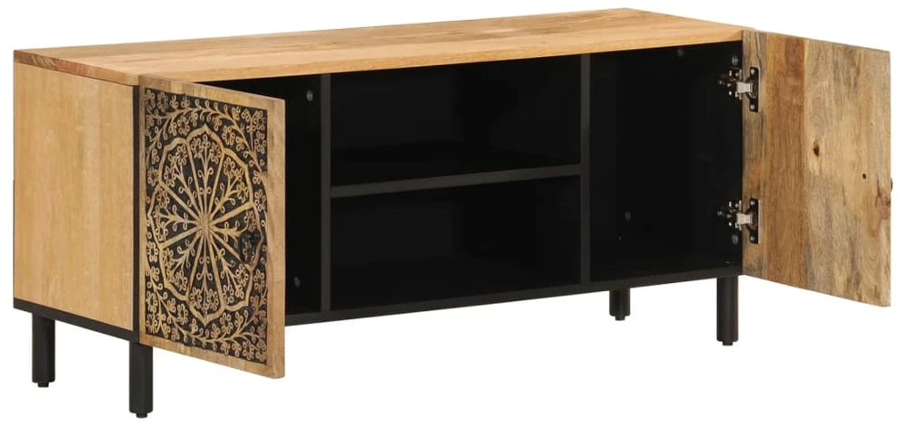 TV staliukas Televizoriaus spintelė, 105x33x46cm, mango medienos masyvas