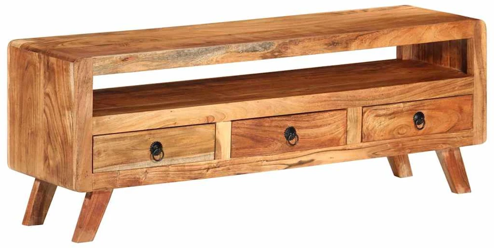 TV staliukas Televizoriaus spintelė, 110x30x40cm, akacijos medienos masyvas