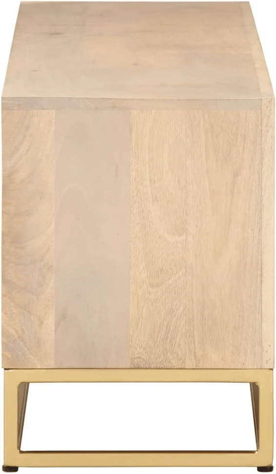 Televizoriaus spintelė, 110x30x40cm, mango masyvas ir geležis
