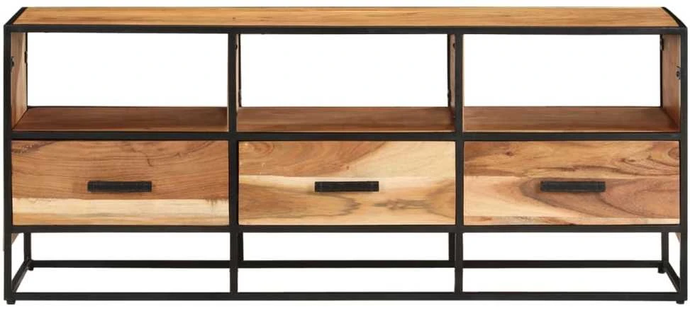 TV staliukas Televizoriaus spintelė, 110x30x45cm, akacijos medienos masyvas