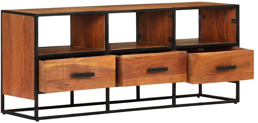 TV staliukas Televizoriaus spintelė, 110x30x45cm, akacijos medienos masyvas