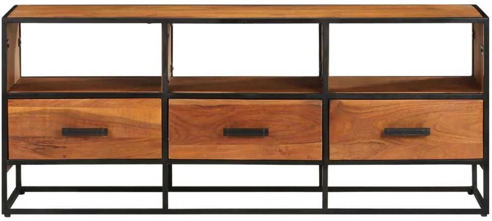 TV staliukas Televizoriaus spintelė, 110x30x45cm, akacijos medienos masyvas