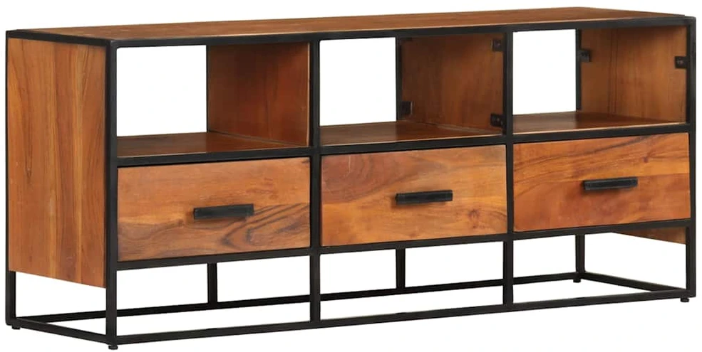 TV staliukas Televizoriaus spintelė, 110x30x45cm, akacijos medienos masyvas