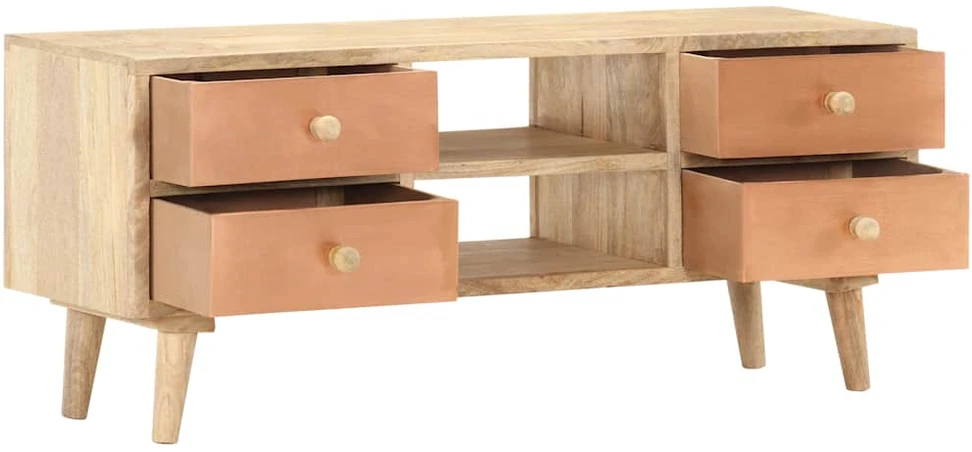 TV staliukas Televizoriaus spintelė, 110x30x45cm, mango medienos masyvas