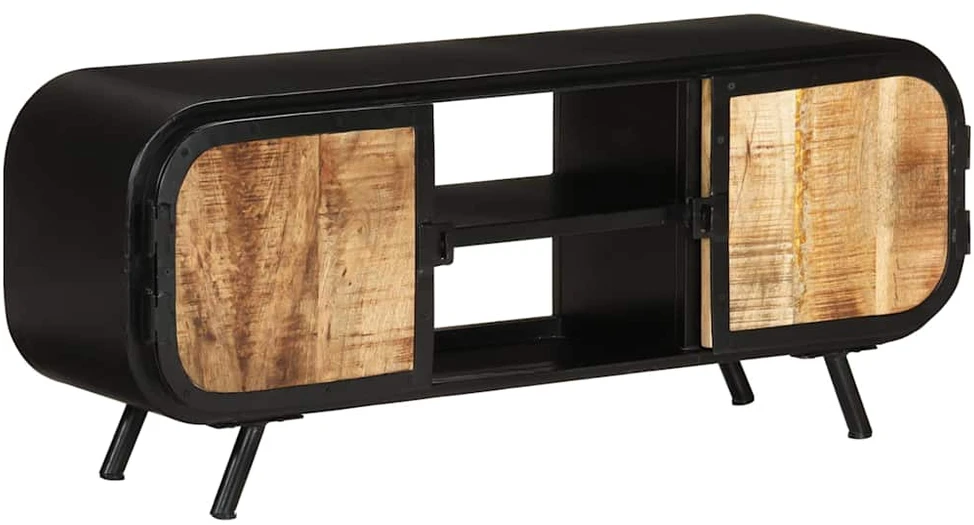TV staliukas Televizoriaus spintelė, 110x30x45cm, neapdorota mango mediena