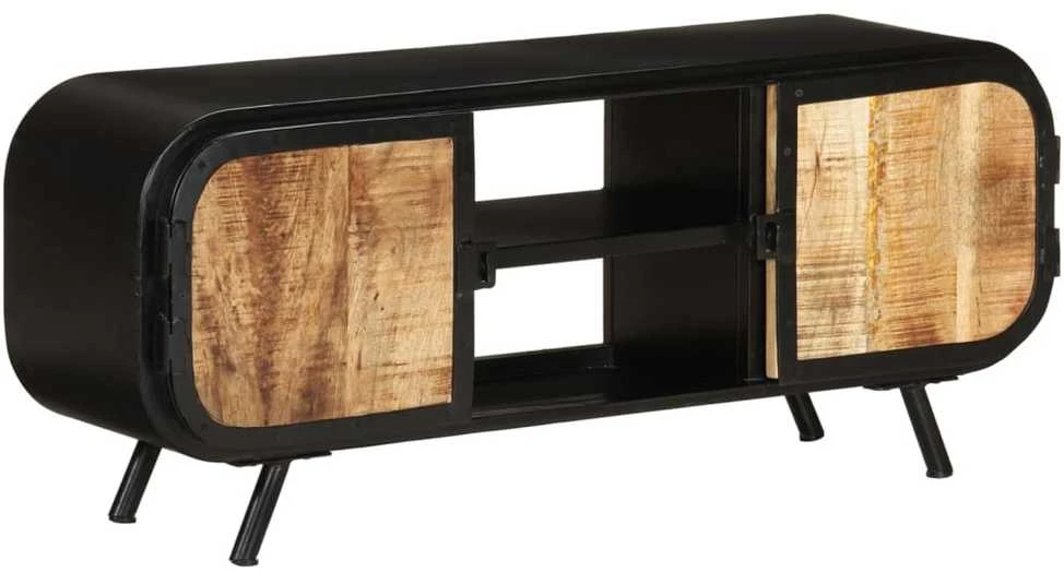 TV staliukas Televizoriaus spintelė, 110x30x45cm, neapdorota mango mediena