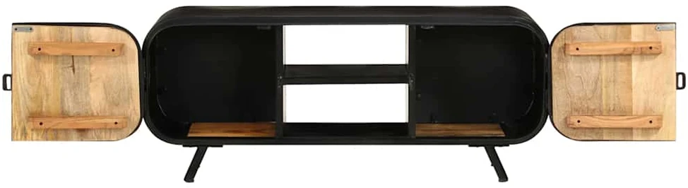 TV staliukas Televizoriaus spintelė, 110x30x45cm, neapdorota mango mediena