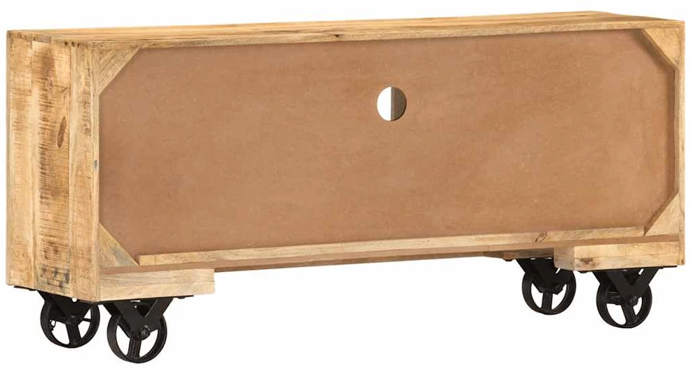 TV staliukas Televizoriaus spintelė, 110x30x50cm, neapdorota mango mediena