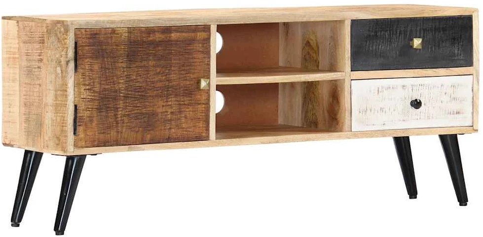 TV staliukas Televizoriaus spintelė, 115x30x47cm, mango medienos masyvas