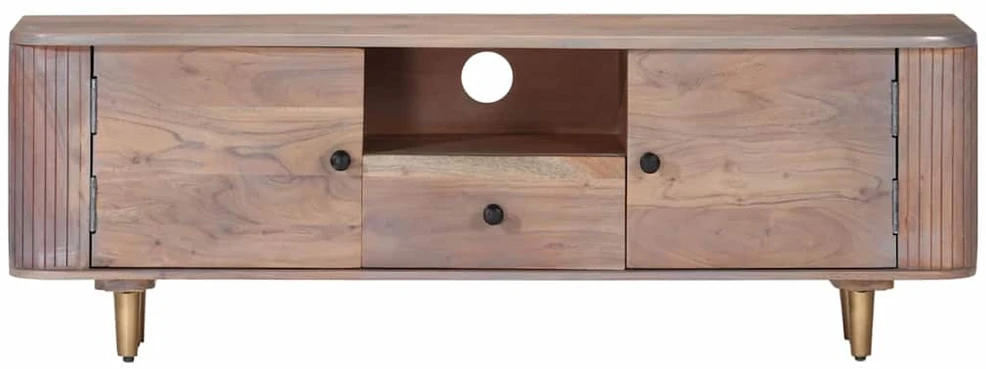 TV staliukas Televizoriaus spintelė, 118x30x40cm, akacijos medienos masyvas