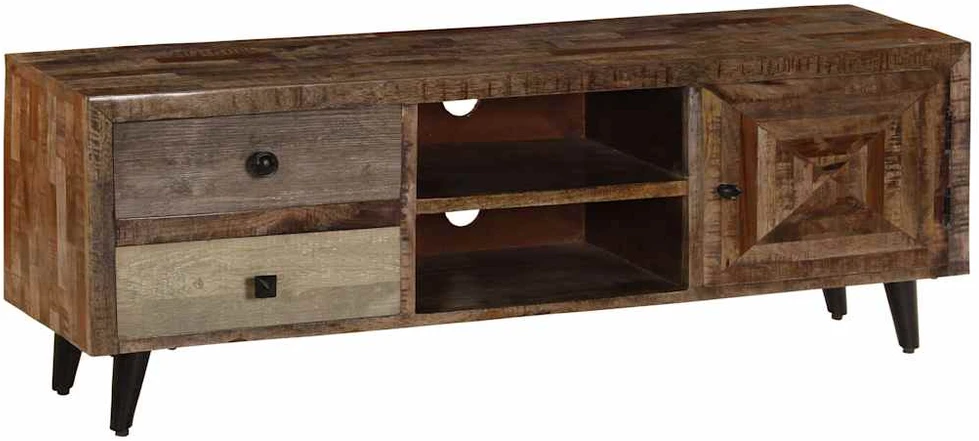 TV staliukas Televizoriaus spintelė, 118x30x40cm, mango medienos masyvas