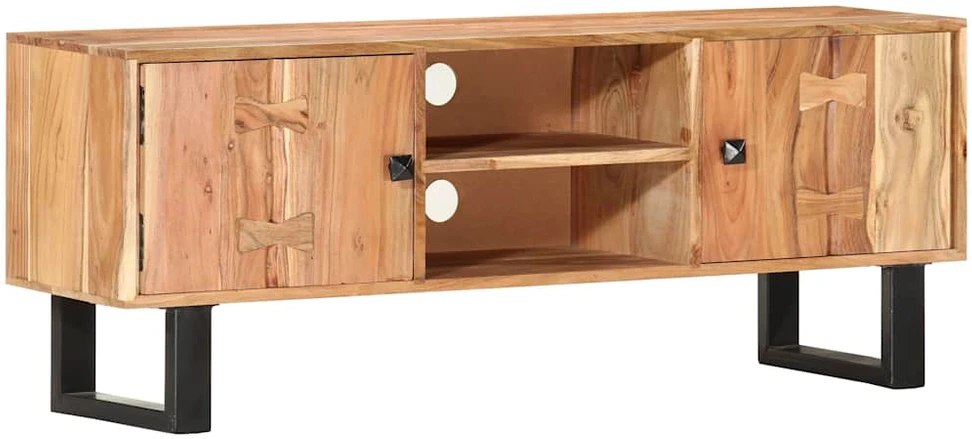 TV staliukas Televizoriaus spintelė, 118x30x45cm, akacijos medienos masyvas