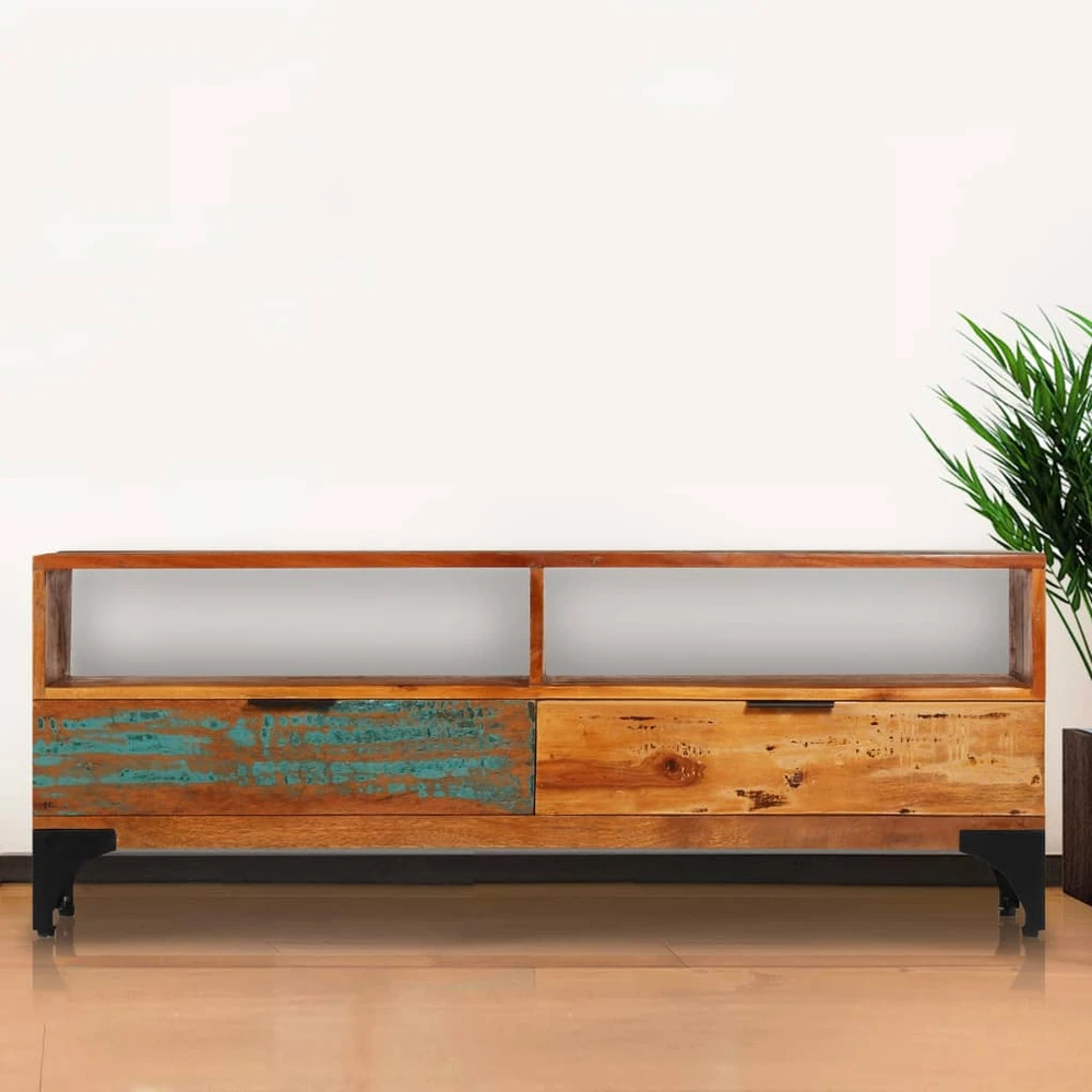 TV staliukas Televizoriaus spintelė, 118x35x45cm, perdirbtos med. masyvas