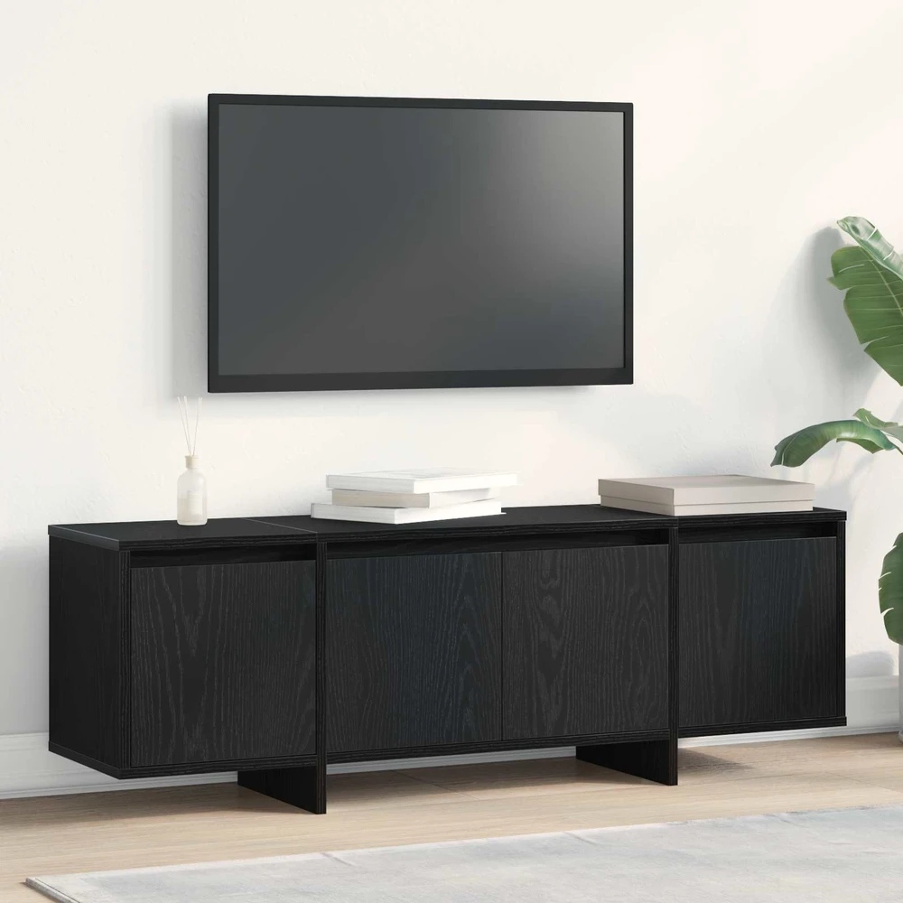 TV staliukas Televizoriaus spintelė 120 x 30 x 40,5 cm Juodas ąžuolas