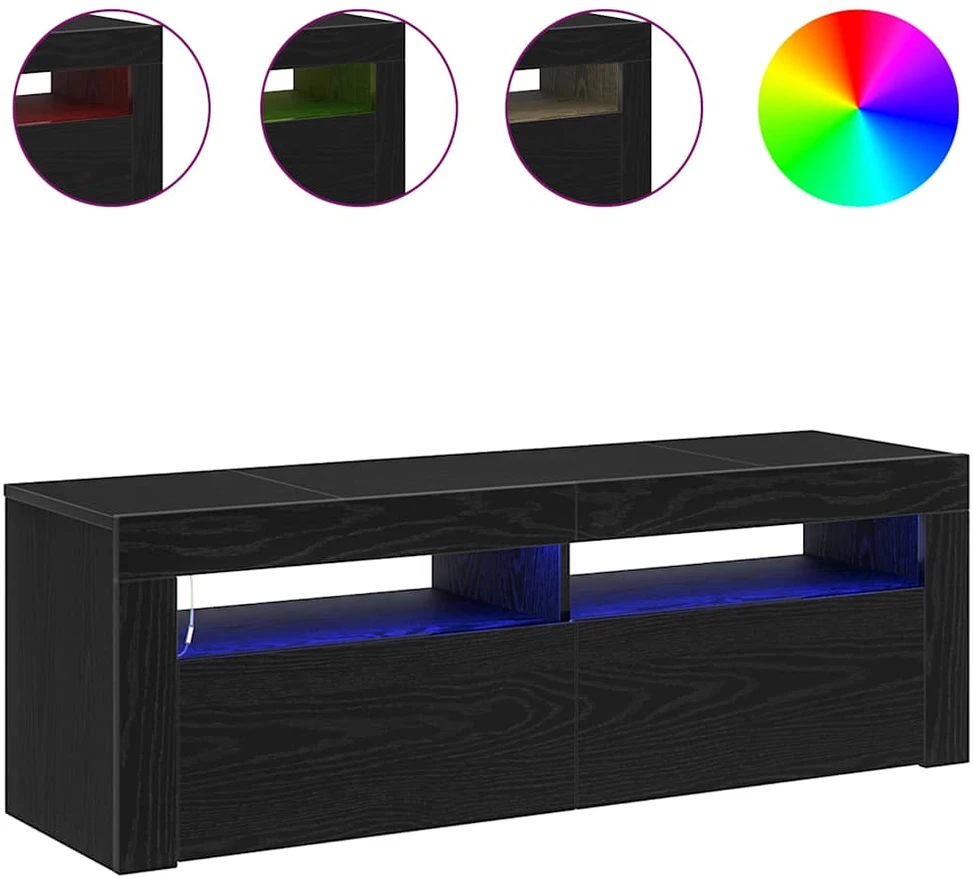 TV staliukas Televizoriaus spintelė 120 x 35 x 40 cm Juodas ąžuolas