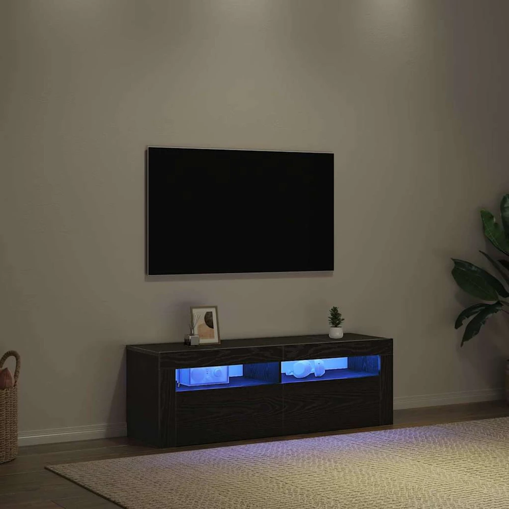 TV staliukas Televizoriaus spintelė 120 x 35 x 40 cm Juodas ąžuolas