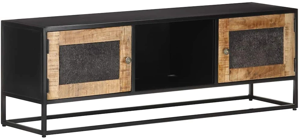 TV staliukas Televizoriaus spintelė, 120x30x40cm, neapdorota mango mediena