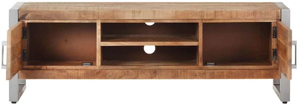 TV staliukas Televizoriaus spintelė, 120x30x40cm, neapdorota mango mediena