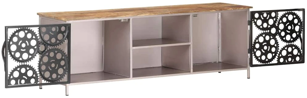 TV staliukas Televizoriaus spintelė, 120x30x40cm, neapdorota mango mediena