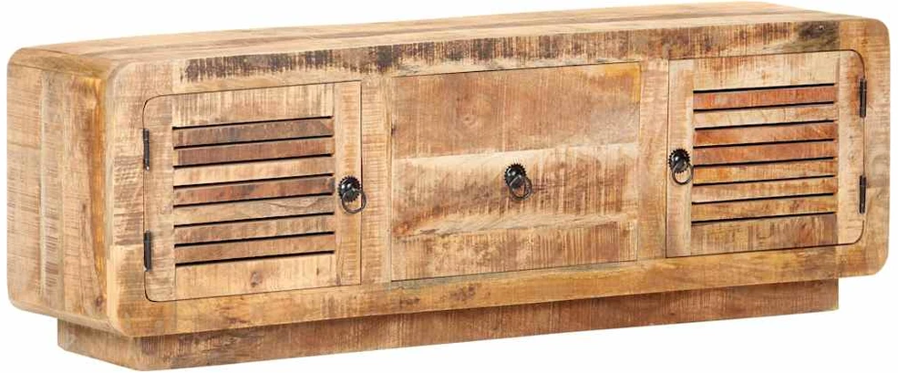 TV staliukas Televizoriaus spintelė, 120x30x40cm, neapdorota mango mediena