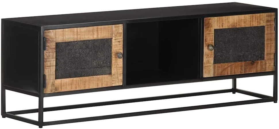 TV staliukas Televizoriaus spintelė, 120x30x40cm, neapdorota mango mediena