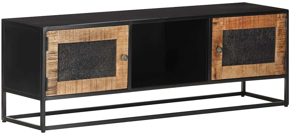 TV staliukas Televizoriaus spintelė, 120x30x40cm, neapdorota mango mediena