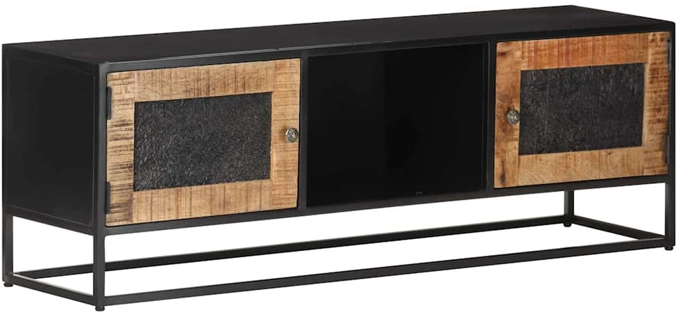 TV staliukas Televizoriaus spintelė, 120x30x40cm, neapdorota mango mediena